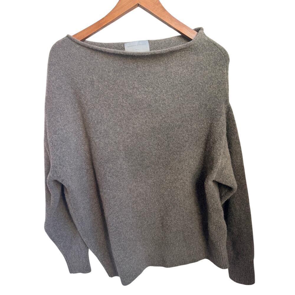 Modern citizen iris off shoulder sweater grey size small